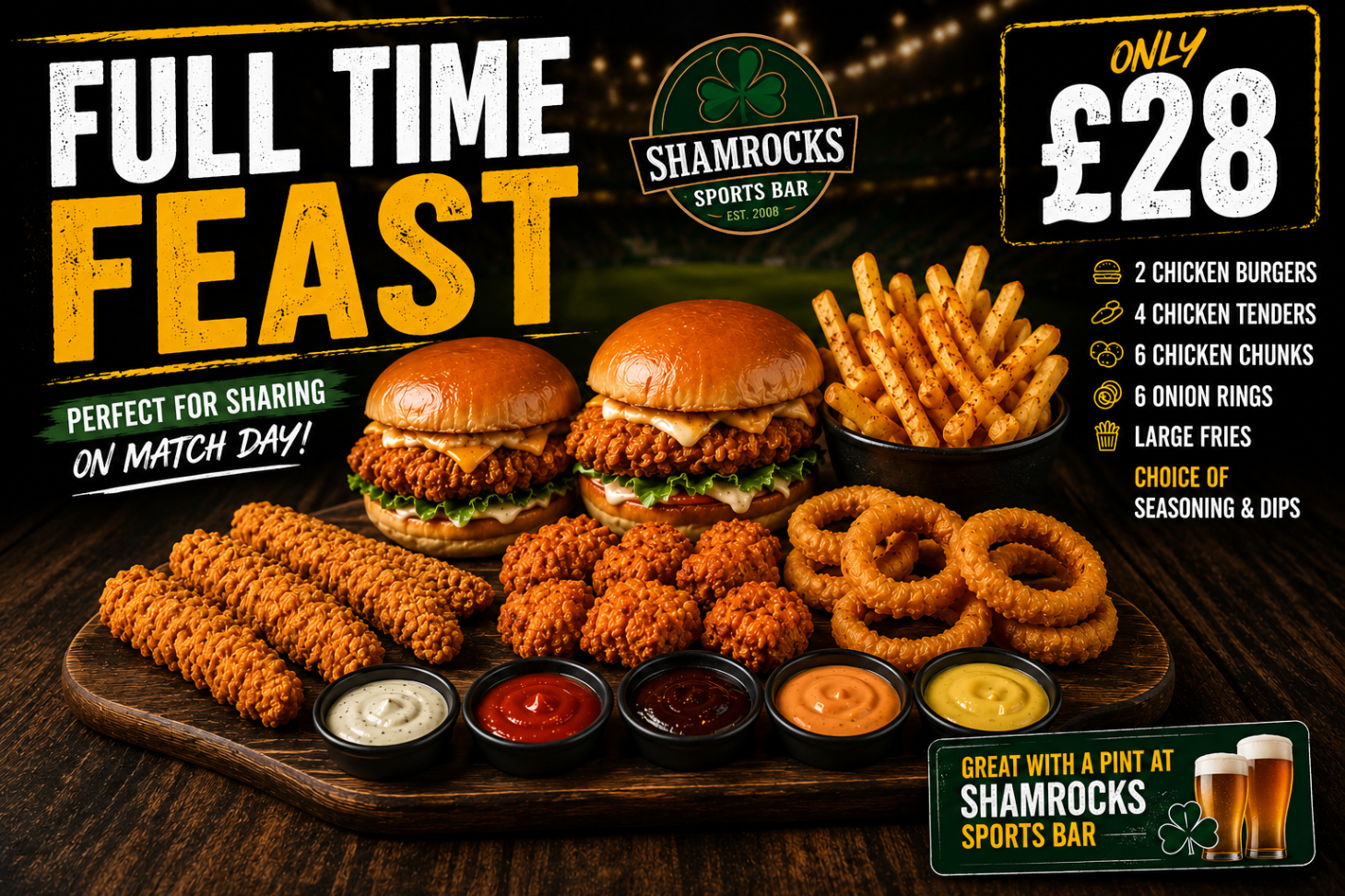 Full Time Feast sharing platter for £28