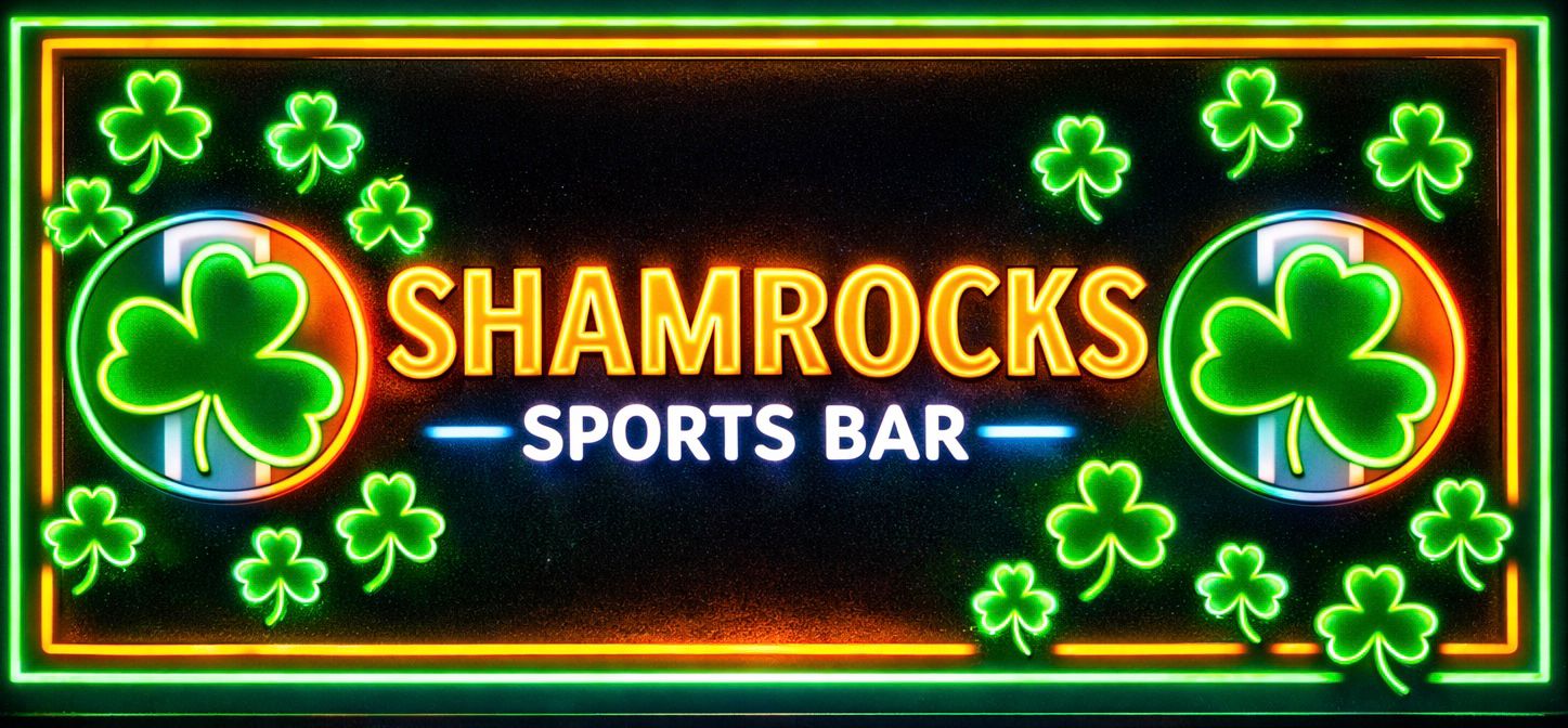 Shamrocks Sports Bar neon sign